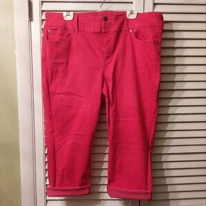 Red Boyfriend Mid-rise Jeans